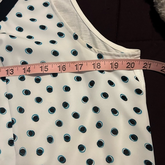 Elle Large Polka Dot Mom Core Preppy Blouse - Picture 6 of 7